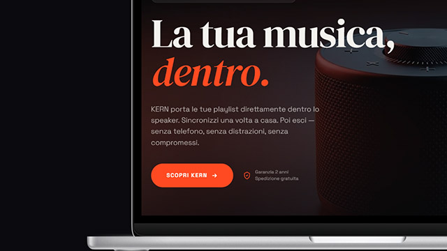 Sezione acquisto KERN — prezzo visibile, tre garanzie e CTA singolo senza dark pattern