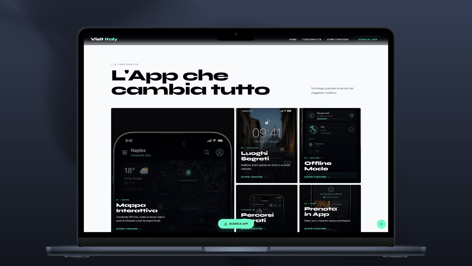 Bento Grid — Funzionalità app